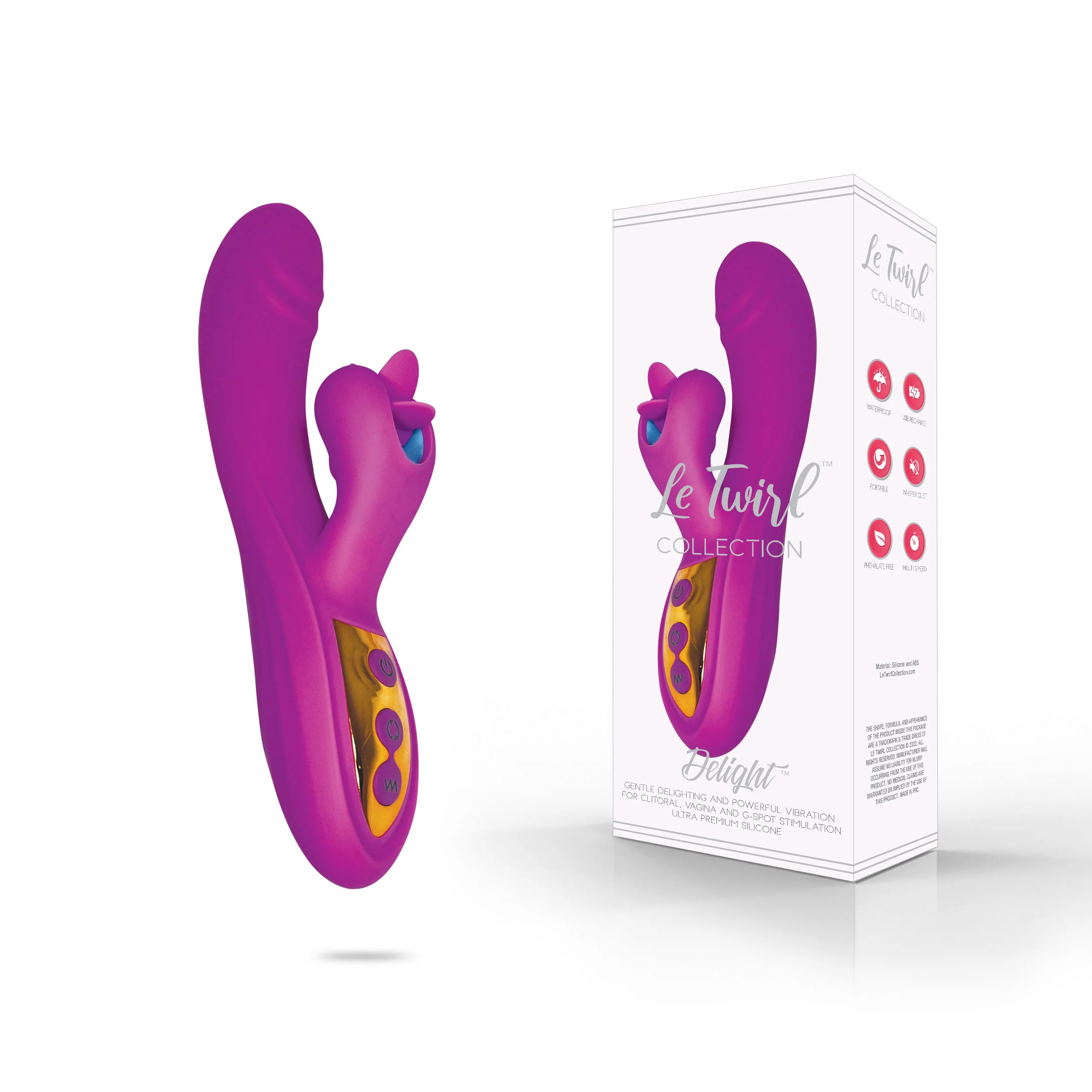 THE LE TWIRL DUAL ACTION VIBRATOR - PURPLE - Image 5