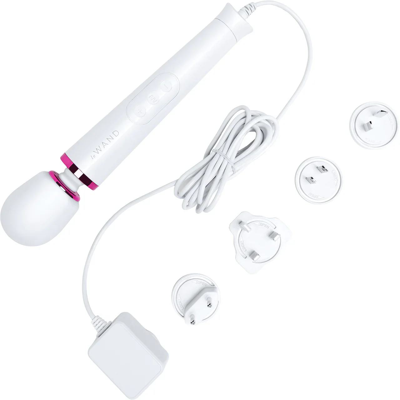 Le Wand Petite Plug-In Massage Wand Vibrator in White - Image 4