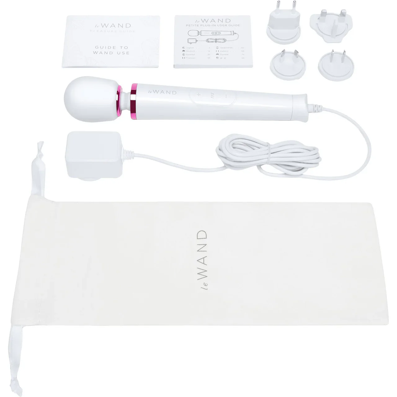 Le Wand Petite Plug-In Massage Wand Vibrator in White - Image 6