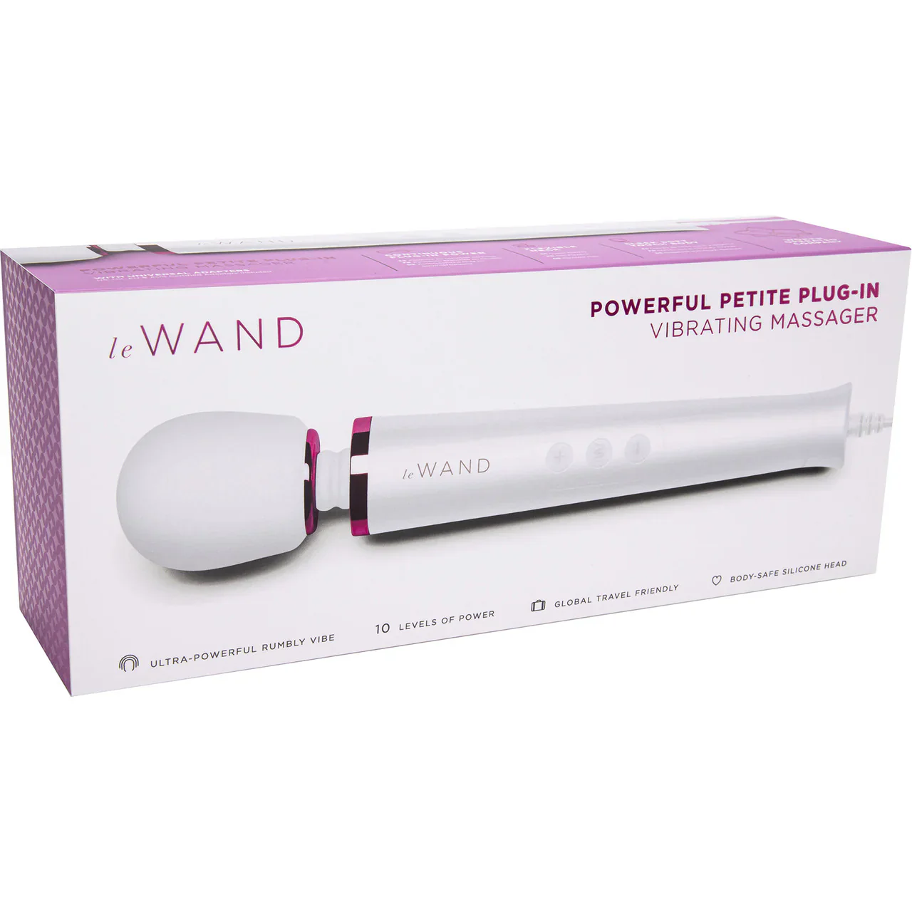Le Wand Petite Plug-In Massage Wand Vibrator in White - Image 7