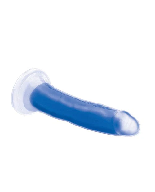Lollicock 7" Glow-In-The-Dark Silicone Dildo, Blue - Image 2