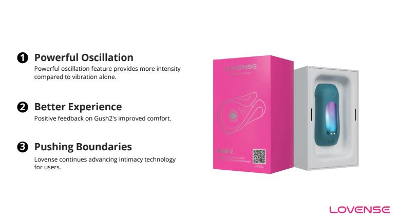 Lovense Gush 2 Remote-controlled Vibrating & Oscillating Penis Massager - Image 16