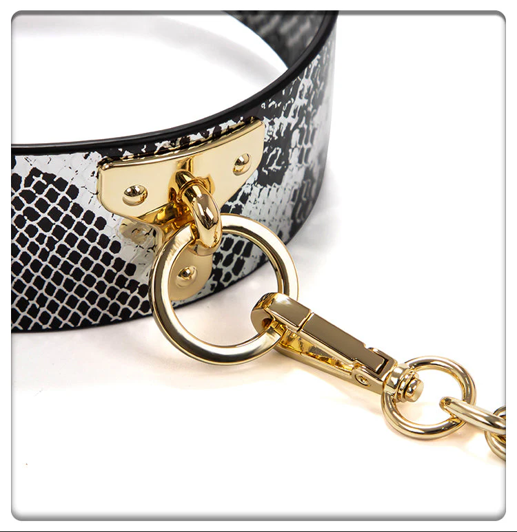 Luxe Bondage Box Set in Black & Silver Snakeskin by Fetish Pleasure Play - Image 10