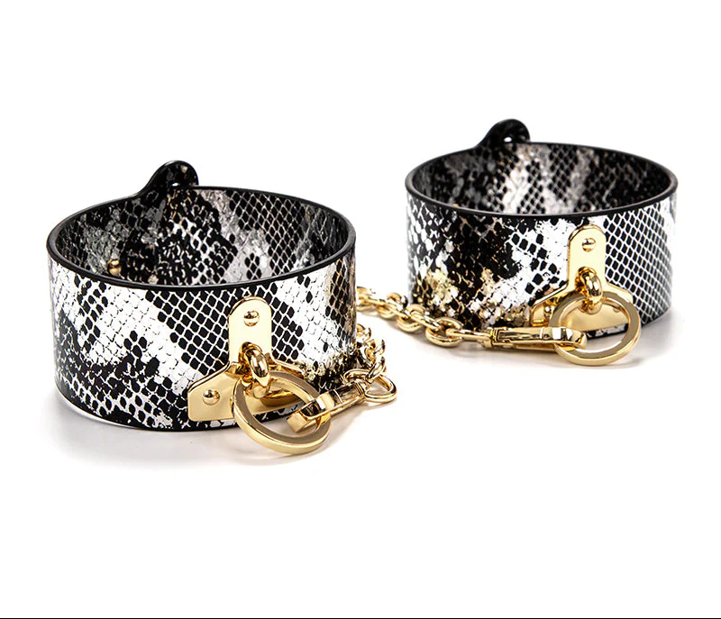 Luxe Bondage Box Set in Black & Silver Snakeskin by Fetish Pleasure Play - Image 6