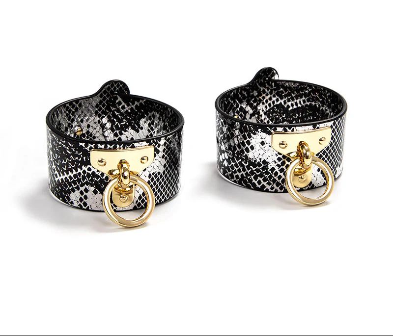 Luxe Bondage Box Set in Black & Silver Snakeskin by Fetish Pleasure Play - Image 7