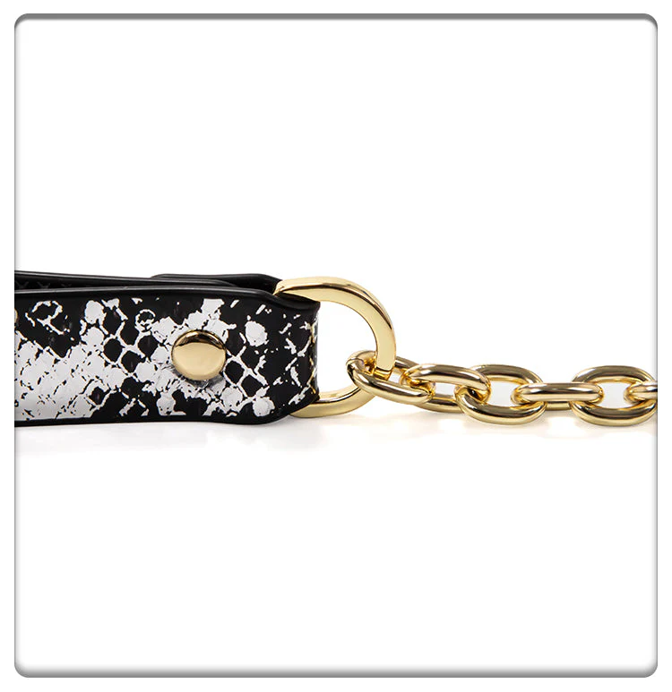 Luxe Bondage Box Set in Black & Silver Snakeskin by Fetish Pleasure Play - Image 9