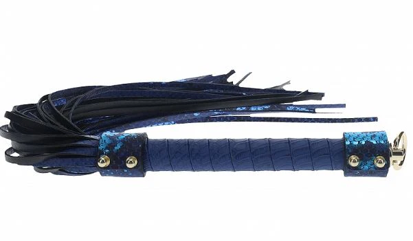 Luxury Traveler Bondage Collection in Blue Faux Snakeskin with Bag - Image 7