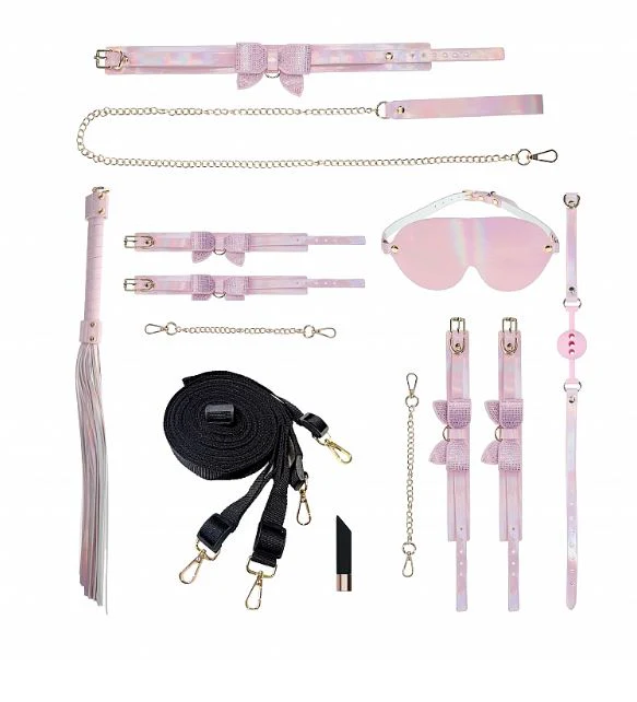 Luxury Traveler Bondage Collection in Iridescent Pink with Bag - Image 2