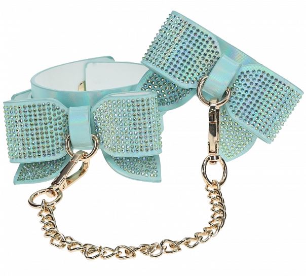 Luxury Traveler Bondage Collection in Iridescent Teal with Bag - Image 4