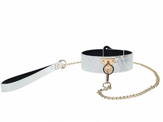 Luxury Traveler Bondage Collection in White Faux Snakeskin with Bag - Image 5
