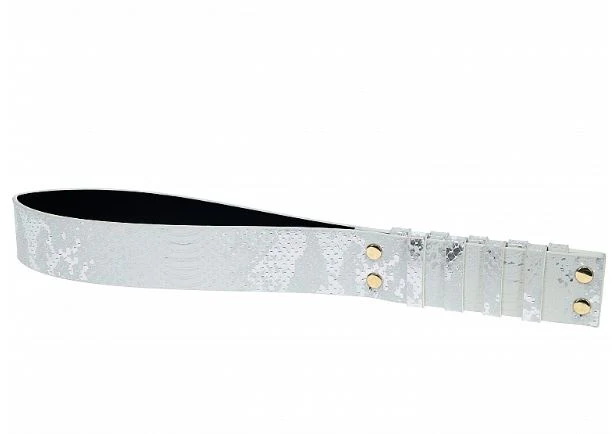 Luxury Traveler Bondage Collection in White Faux Snakeskin with Bag - Image 9