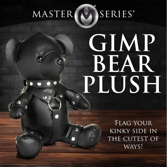 Master Series Black Gimp Plush Teddy Bear - Image 5