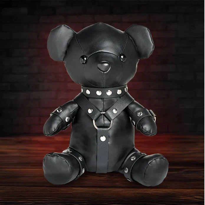 Master Series Black Gimp Plush Teddy Bear - Image 6
