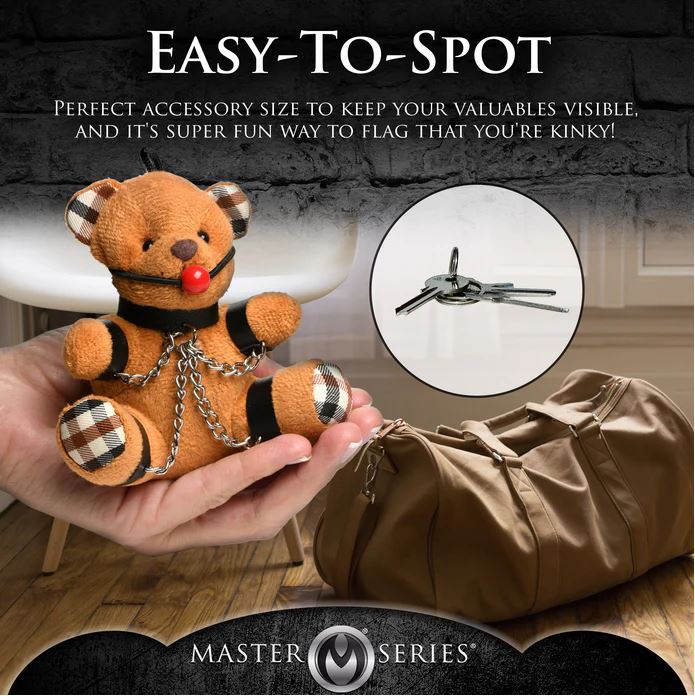 Master Series Gagged Plush Teddy Bear Keychain - Image 6