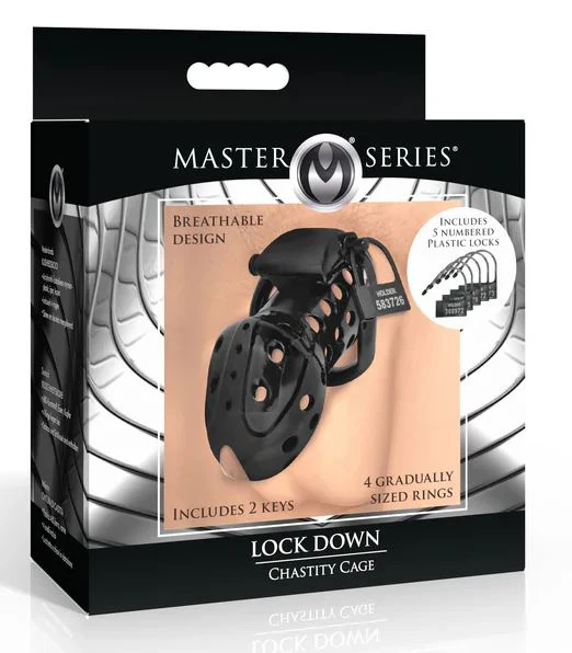 Master Series Lock Down Chastity Cock Cage - Image 6