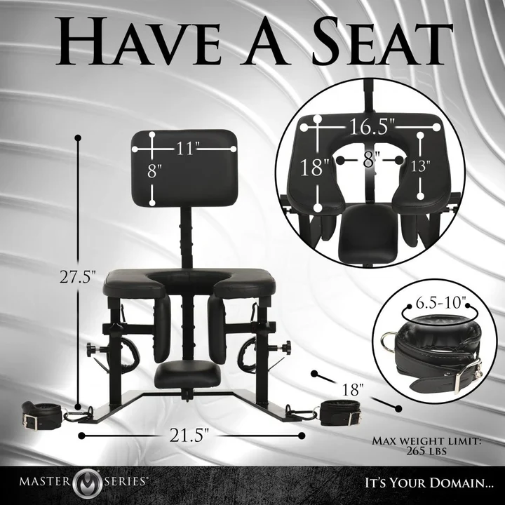Master Series Pleasure Throne Oral Sex Chair - Image 6