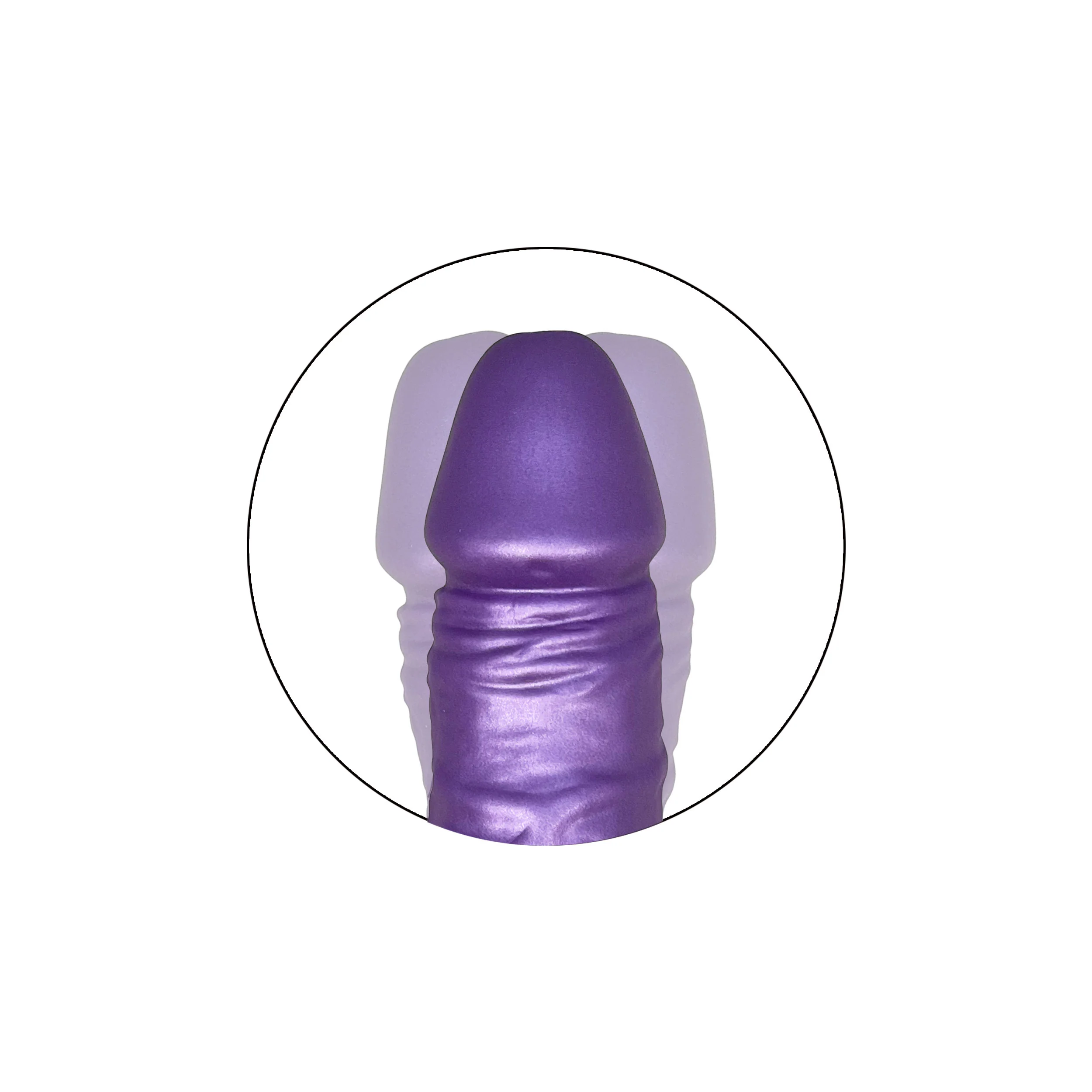 Mighty Power Shaft Vibrating Dildo Wand in Purple - Image 3