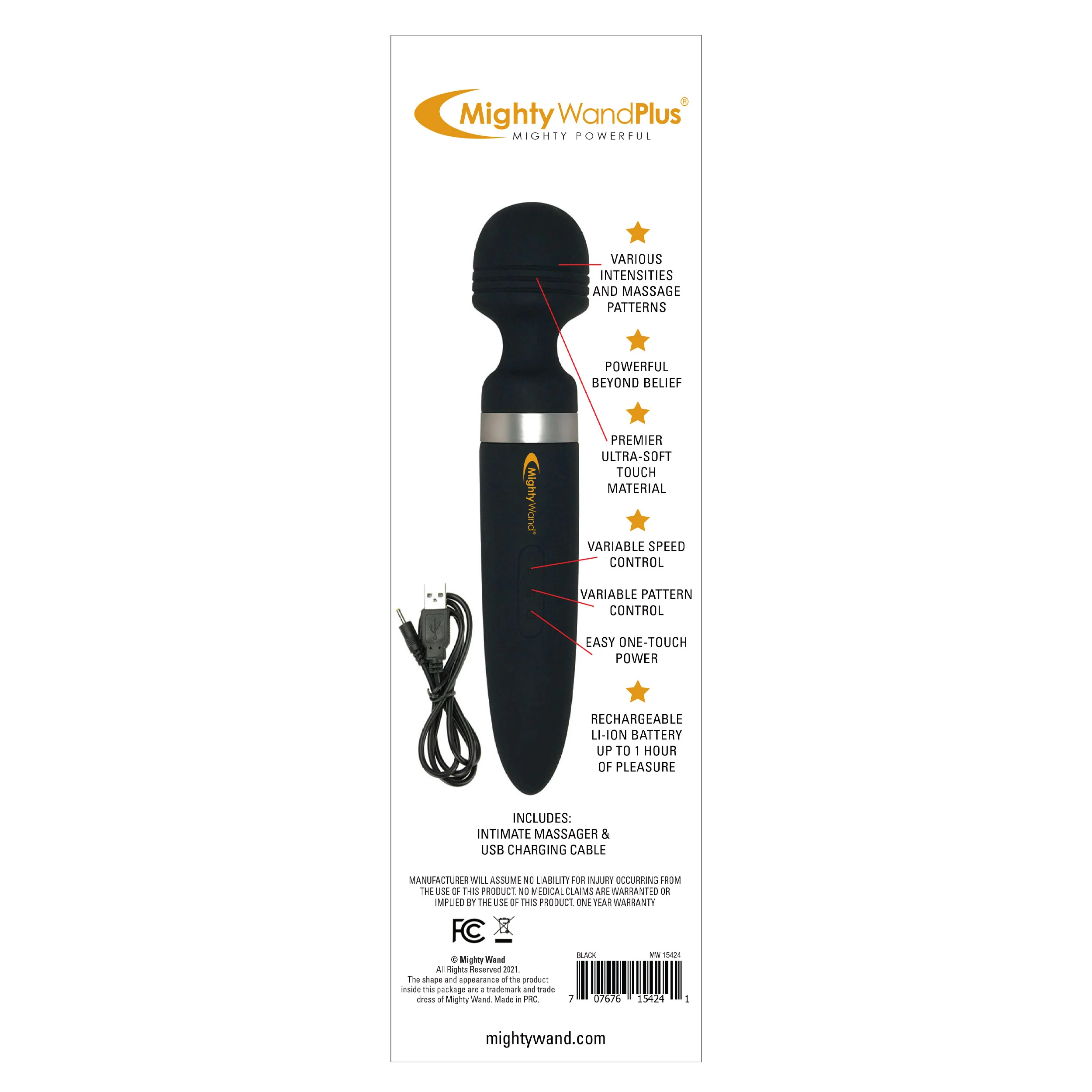 Mighty Wand Plus - Black - Image 3