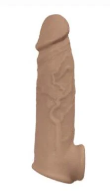 Nasstoys Natural Realskin Vibrating Penis Xtender - Brown - Image 2