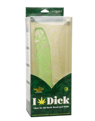 Naughty Bits I Leaf Dick Glow-In-The-Dark Weed Leaf Dildo - Green - Image 2