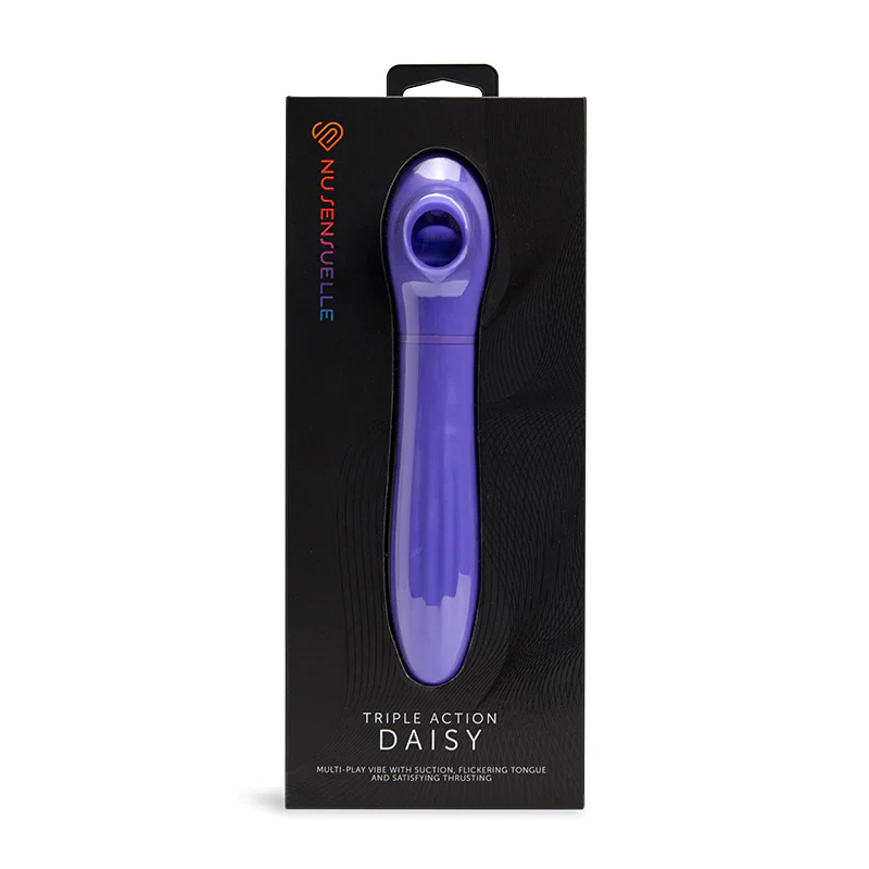 Nu Sensuelle Daisy Triple Action Thrusting Suction Vibe in Purple - Image 6
