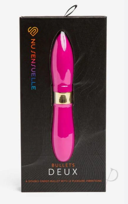 Nu Sensuelle Deux Silicone Rechargeable Bullet Vibrator - Magenta - Rose Gold - Image 2