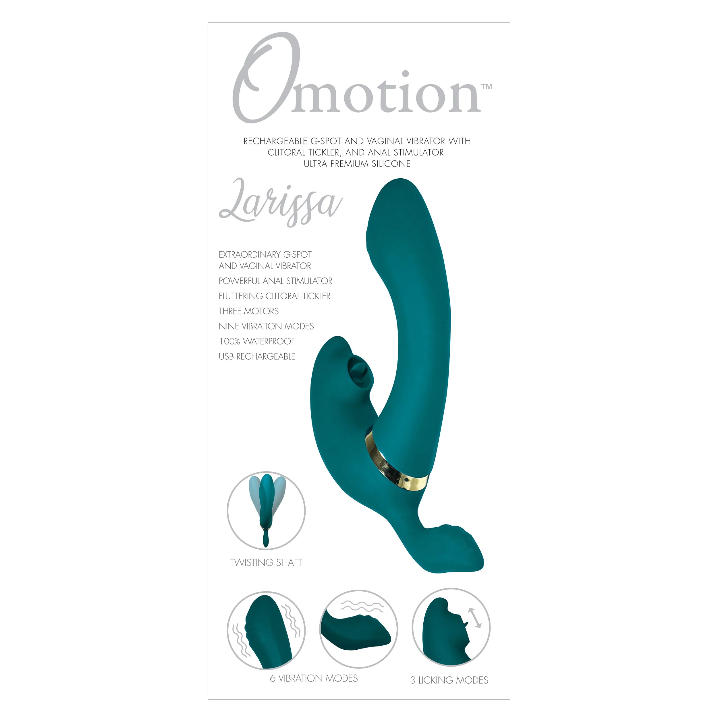 THE OMOTION LARISSA QUADRUPLE-STIMULATION VIBRATOR - Image 4