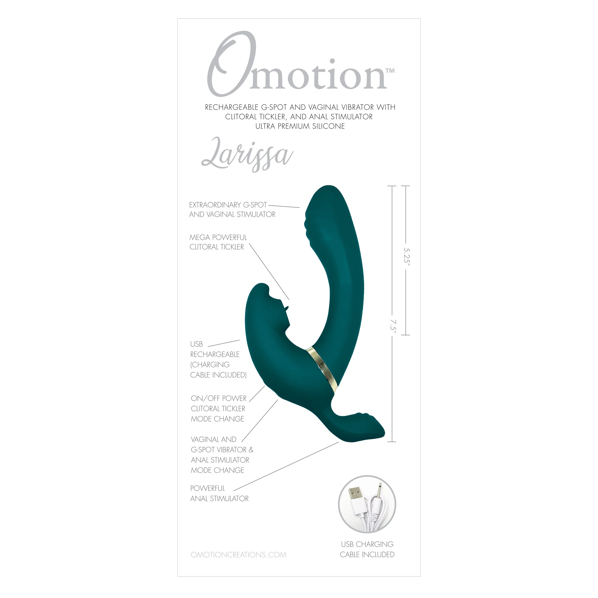 THE OMOTION LARISSA QUADRUPLE-STIMULATION VIBRATOR - Image 6