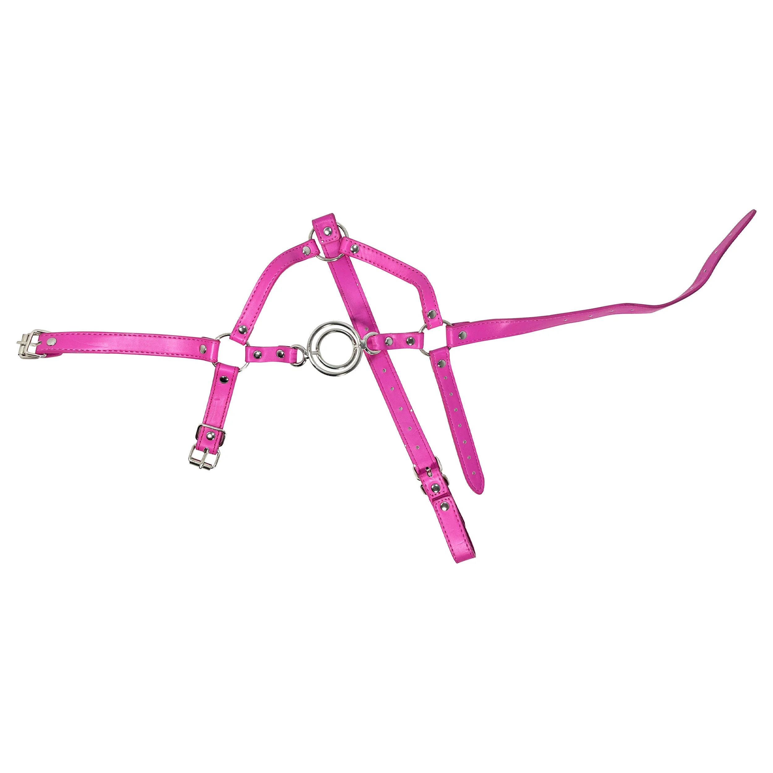 Open Mouth O-Ring Gag by Fetish Pleasure Play in Pink - Image 2