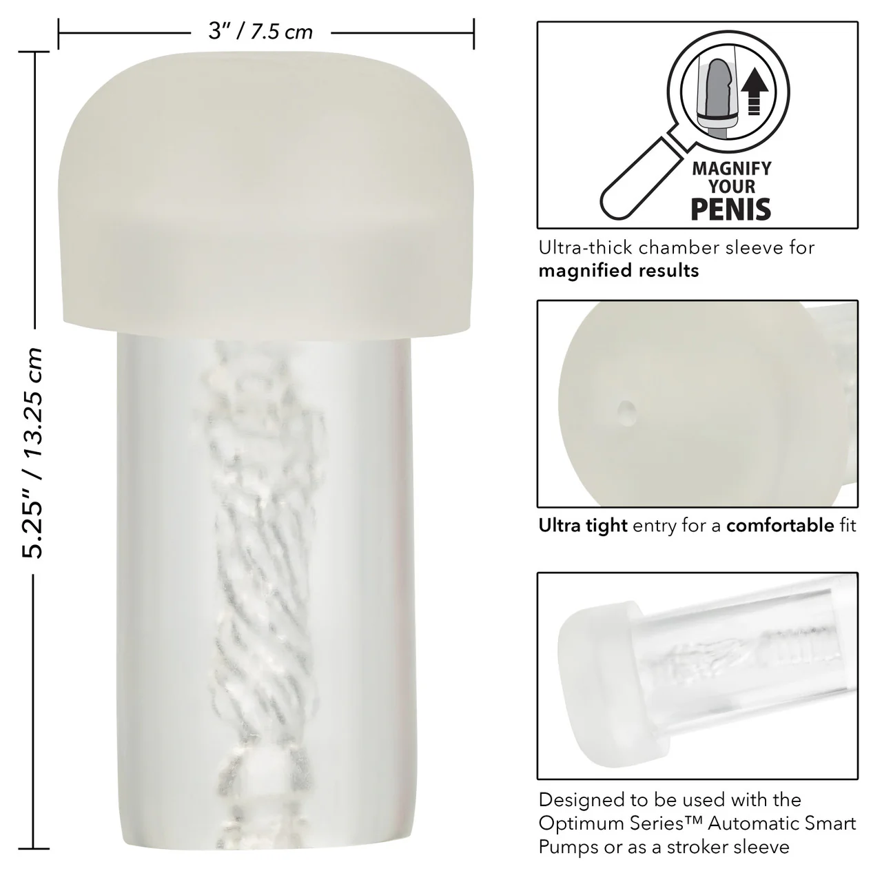 Optimum Series Automatic Smart Pump Replacement Sleeve - Clear - Image 5