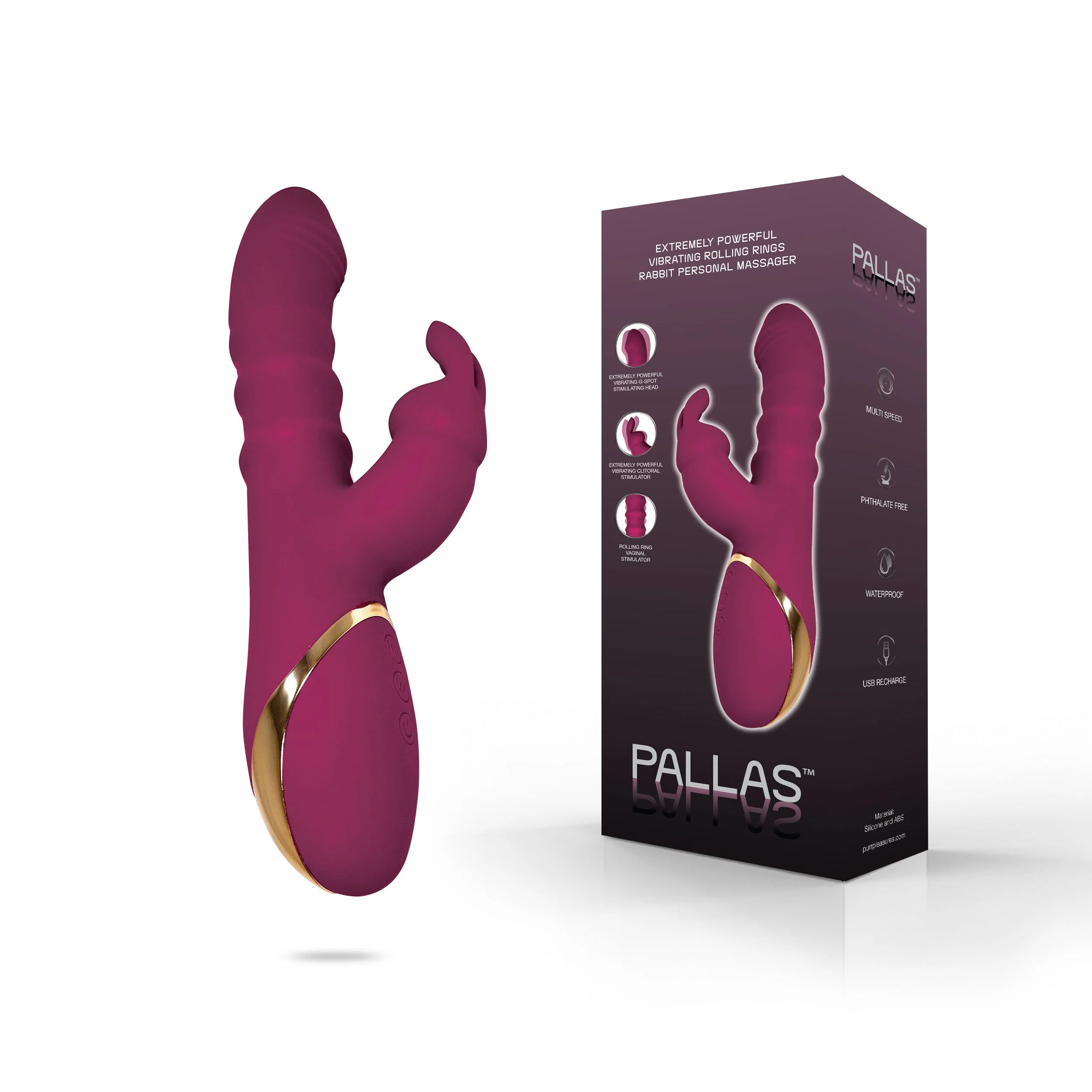 THE PALLAS TRIPLE ACTION MASSAGING SHAFT RABBIT VIBRATOR