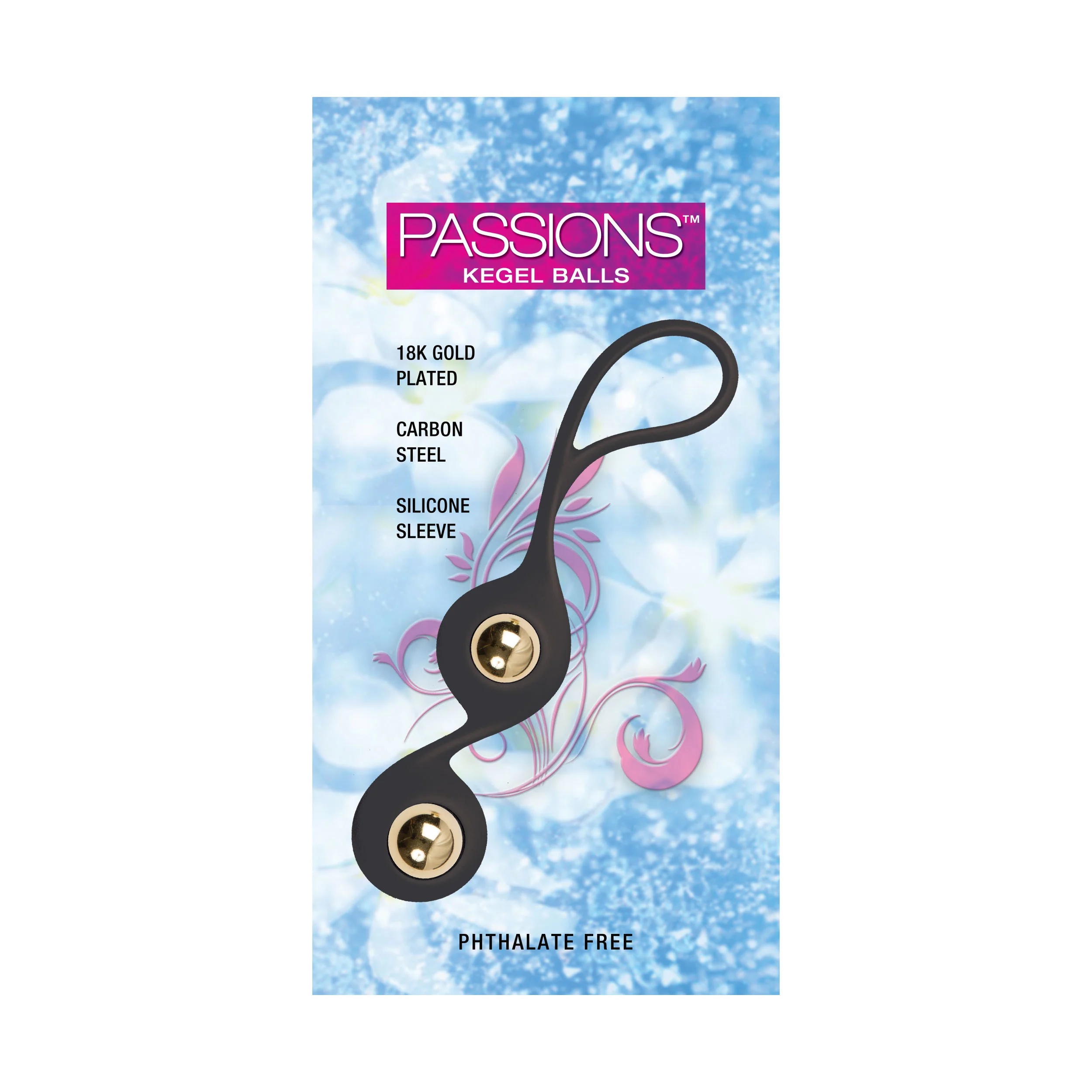 Passions Gold Plated Carbon Kegel Balls - Pink - Image 2