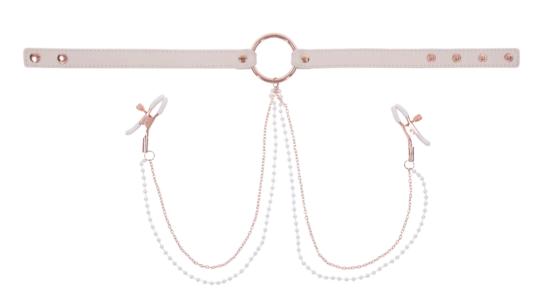 Peaches ‘n CreaMe Collar with Nipple Clamps by Sportsheets - Image 5