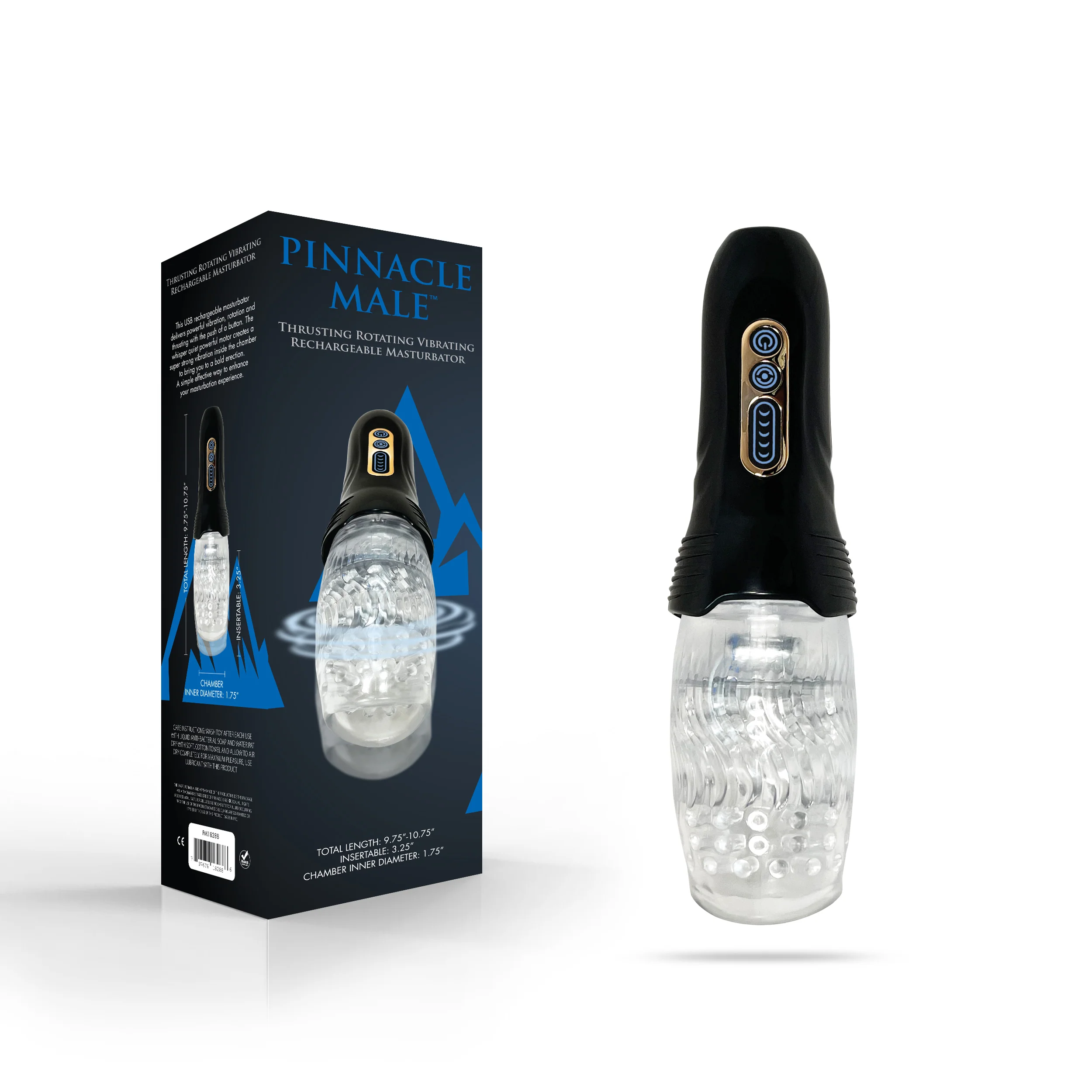Pinnacle Male Thrusting Rotating Vibrating Rechargeable Masturbator - Image 11