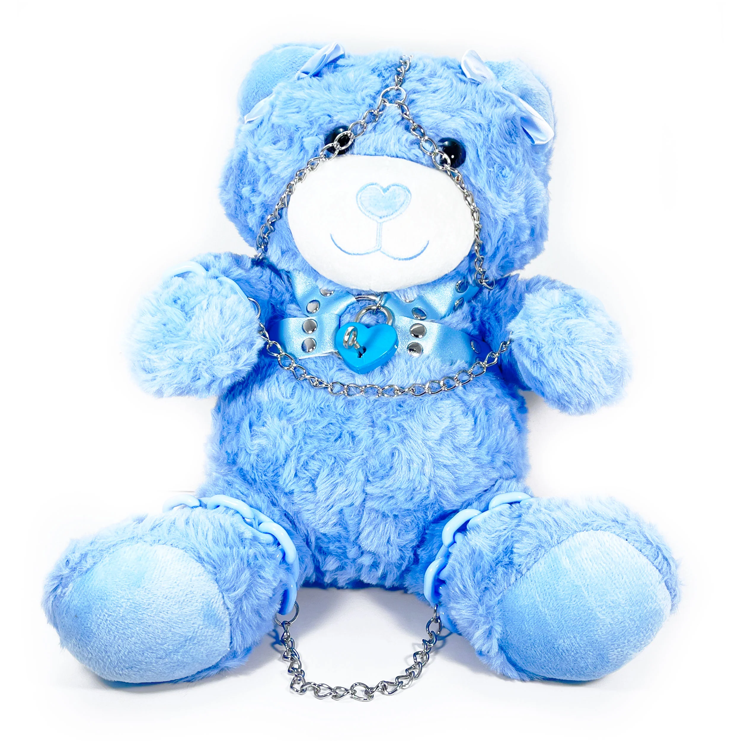 Plush Bondage Teddy Bear by Fetish Pleasure Play in Blue - Image 4