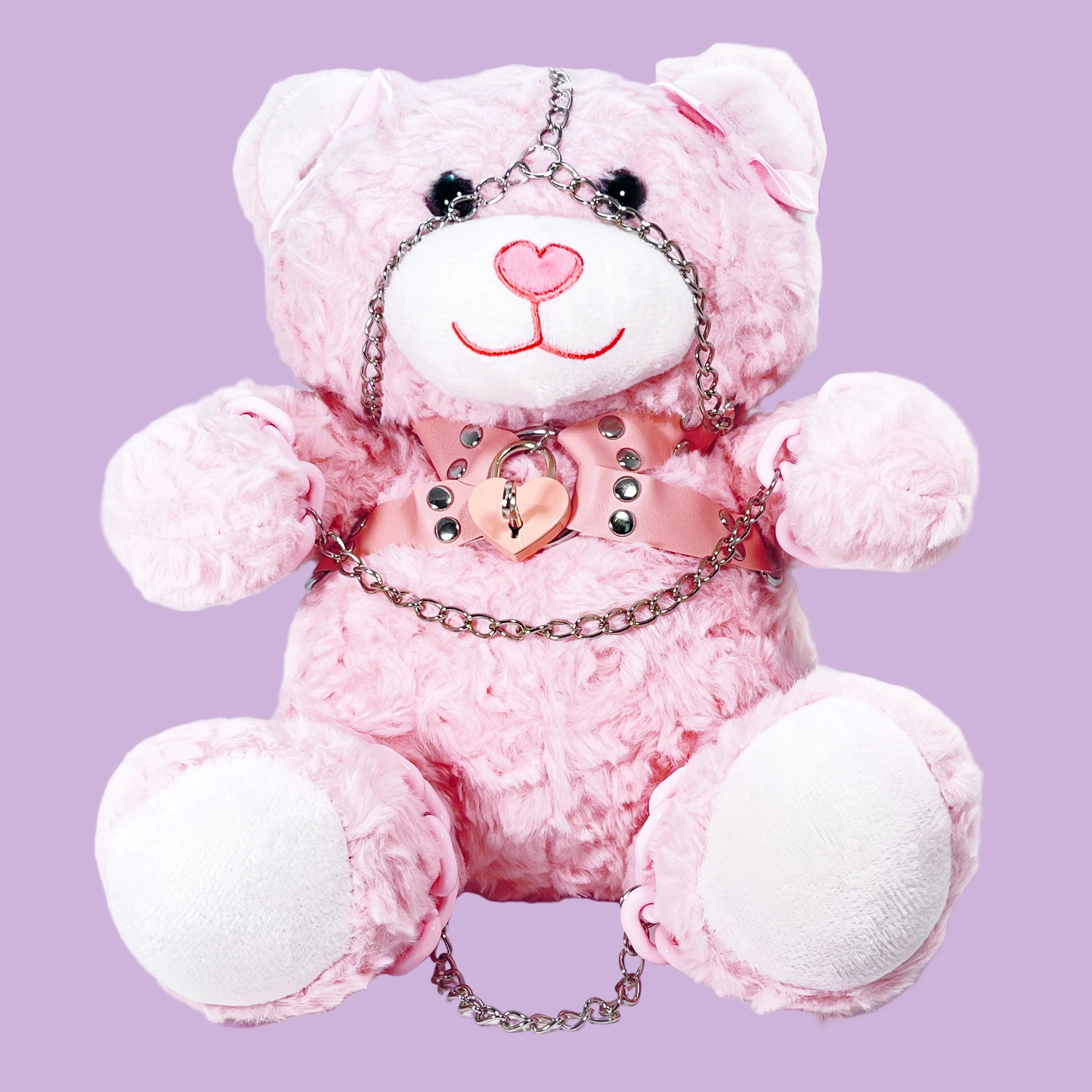 Plush Bondage Teddy Bear by Fetish Pleasure Play in Pink - Image 2