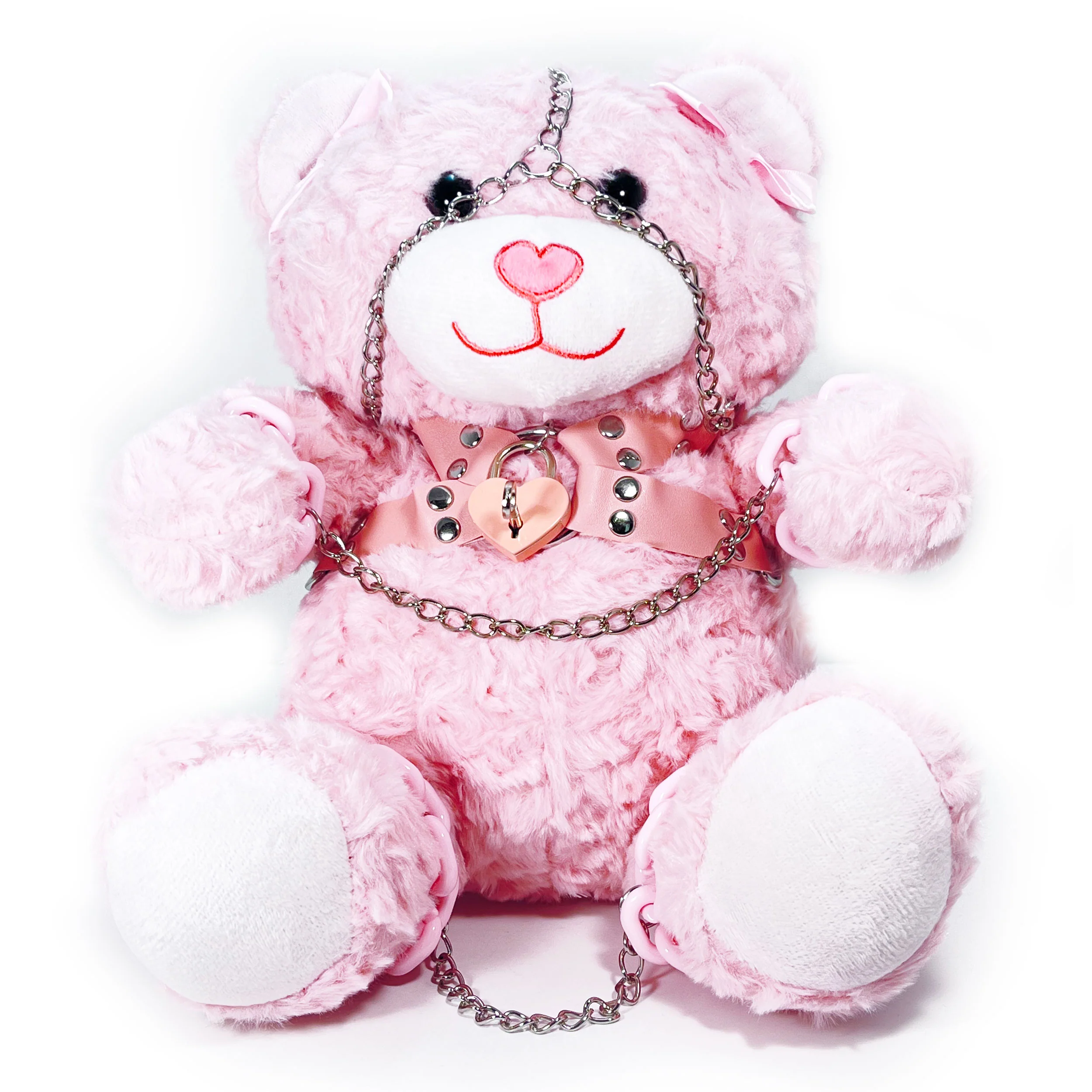 Plush Bondage Teddy Bear by Fetish Pleasure Play in Pink - Image 3