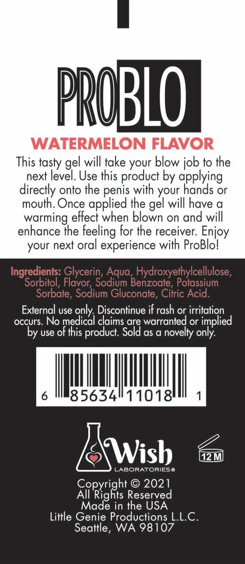 ProBlo Oral Pleasure Gel - Watermelon - Image 2