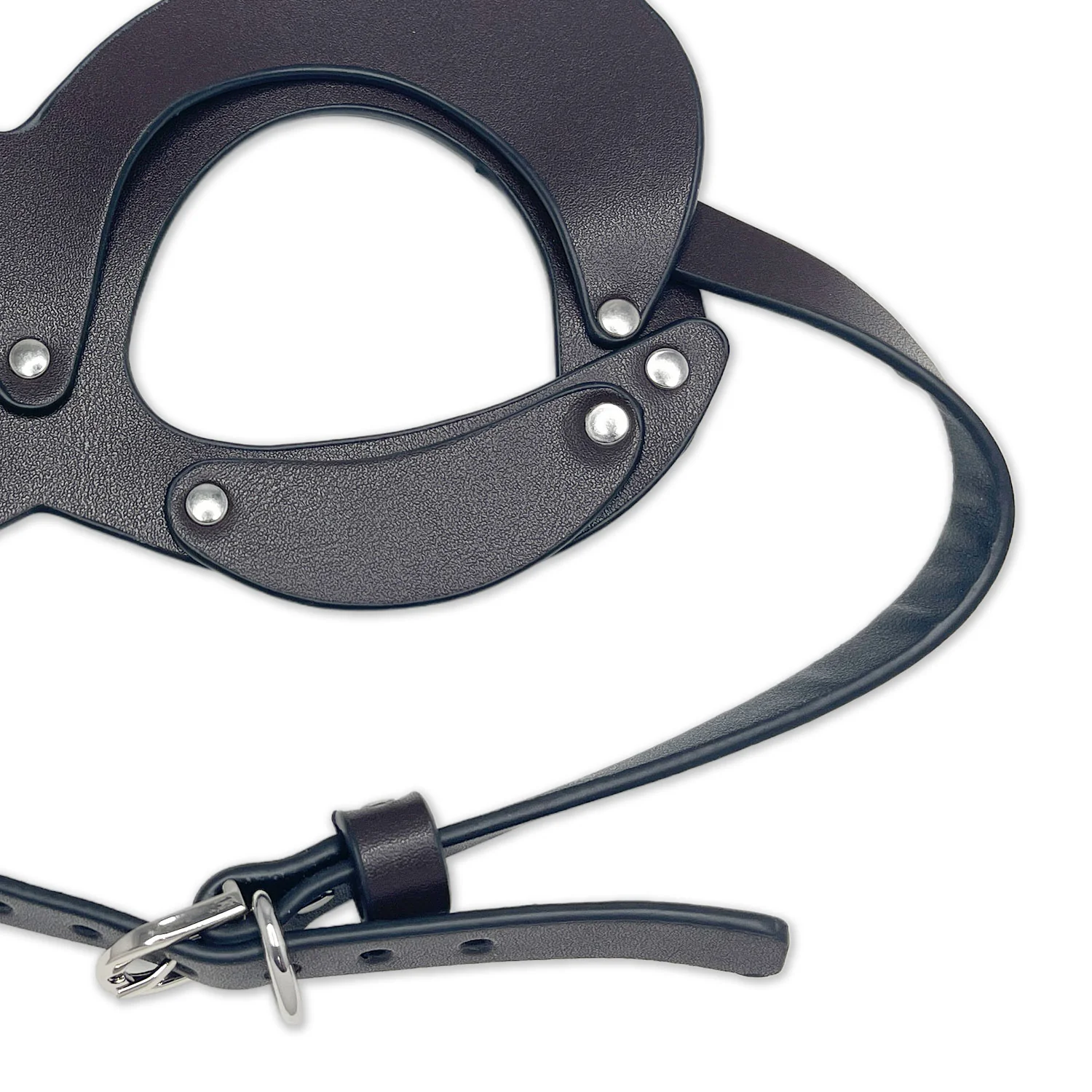 Pussy Cat Mask in Brown Vegan Leather by Fetish Pleasure Play - Image 3