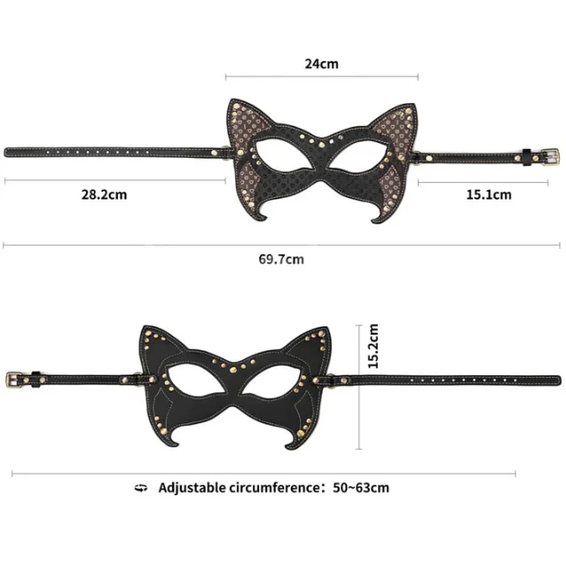 Rebellion Reign Cat Mask in Vegan Leather - Image 6