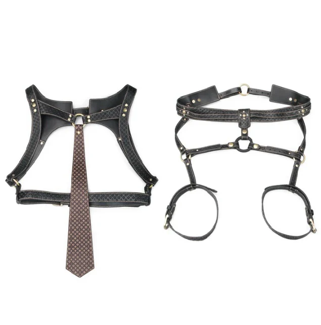 Rebellion Reign Full Body Harness in Vegan Leather - Image 2