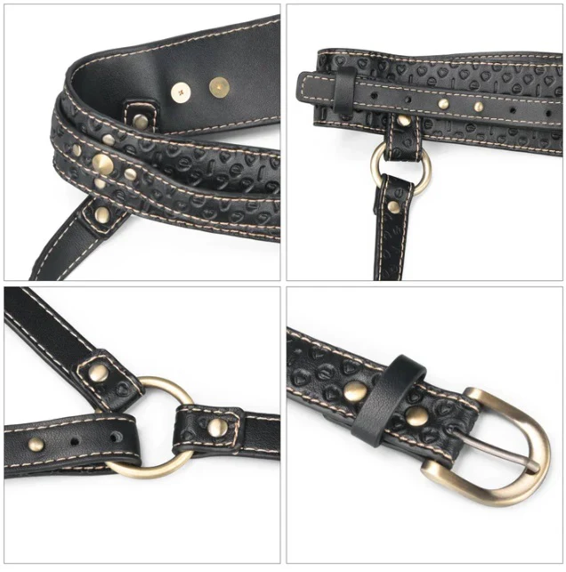 Rebellion Reign Full Body Harness in Vegan Leather - Image 3
