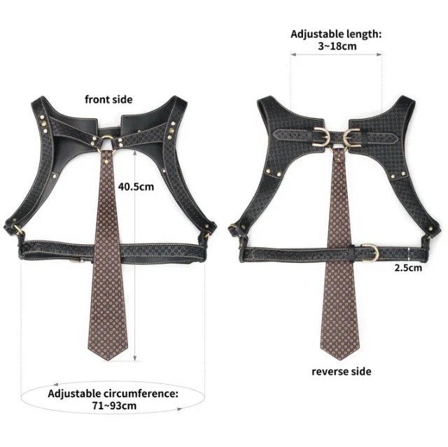 Rebellion Reign Full Body Harness in Vegan Leather - Image 8
