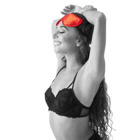 Red Satin Amor Blindfold by Sportsheets - Image 2