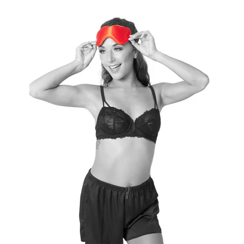 Red Satin Amor Blindfold by Sportsheets - Image 4