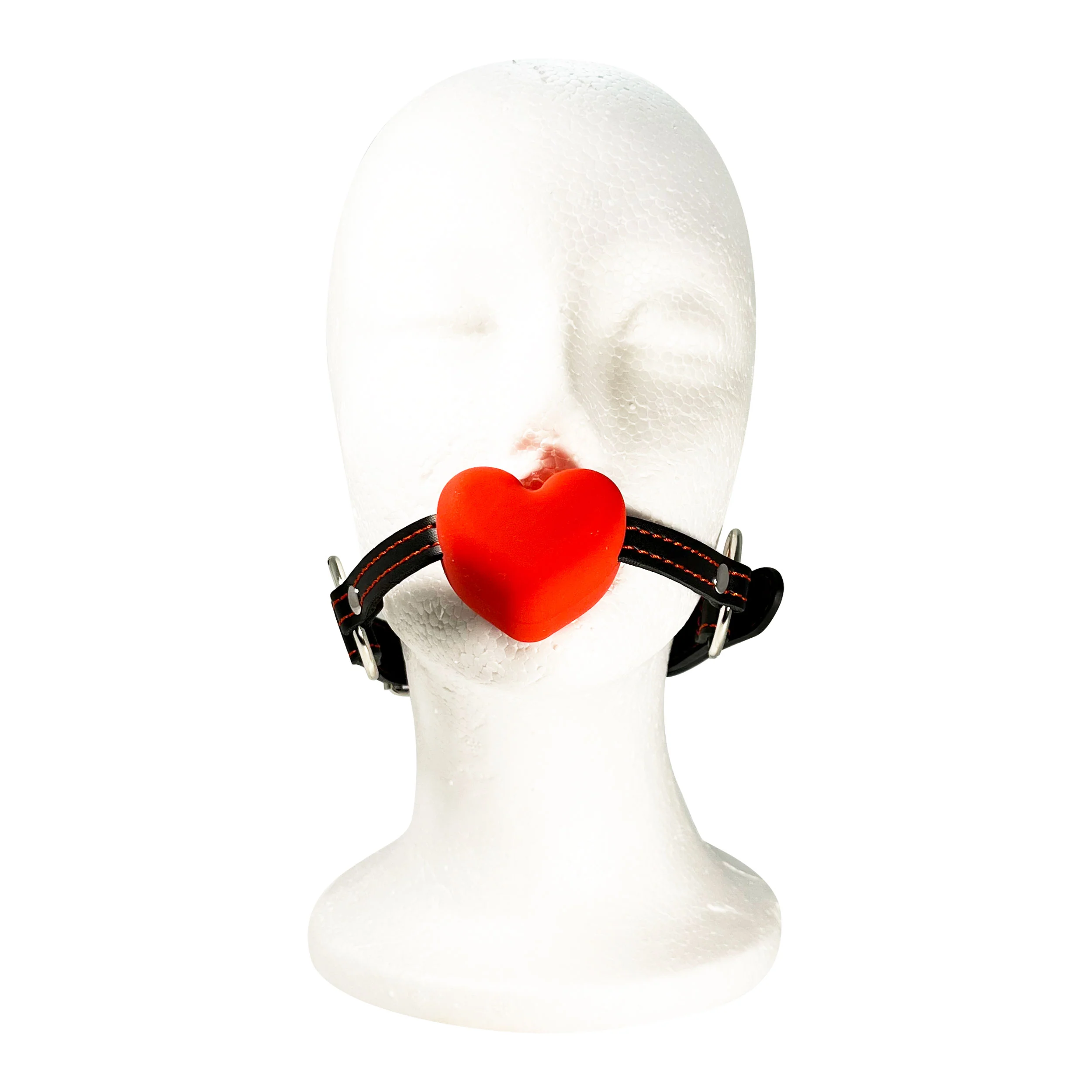 Red Silicone Heart Mouth Gag by Fetish Pleasure Play - Image 3