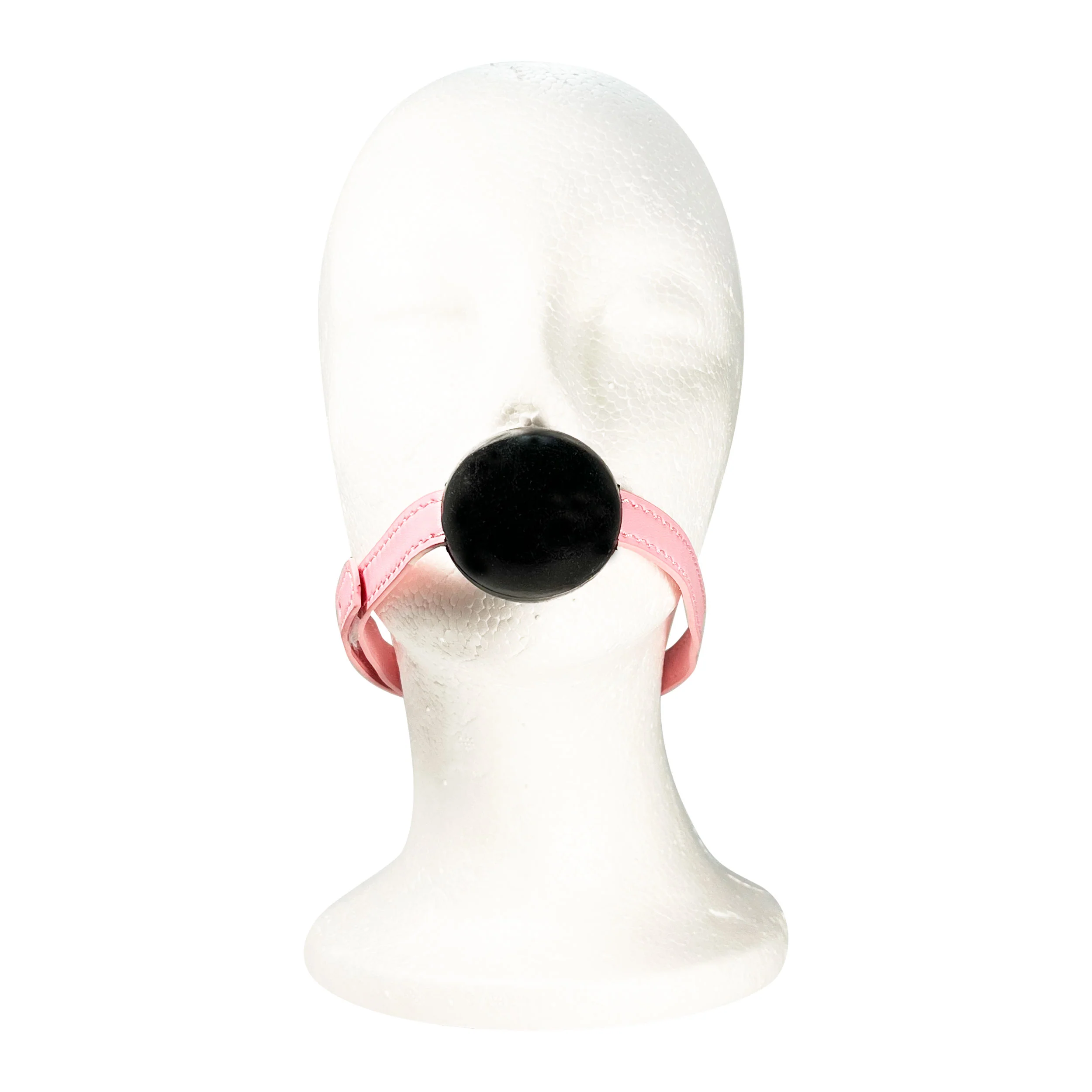 Rubber Ball Gag by Fetish Pleasure Play in Black and Pink - Image 2