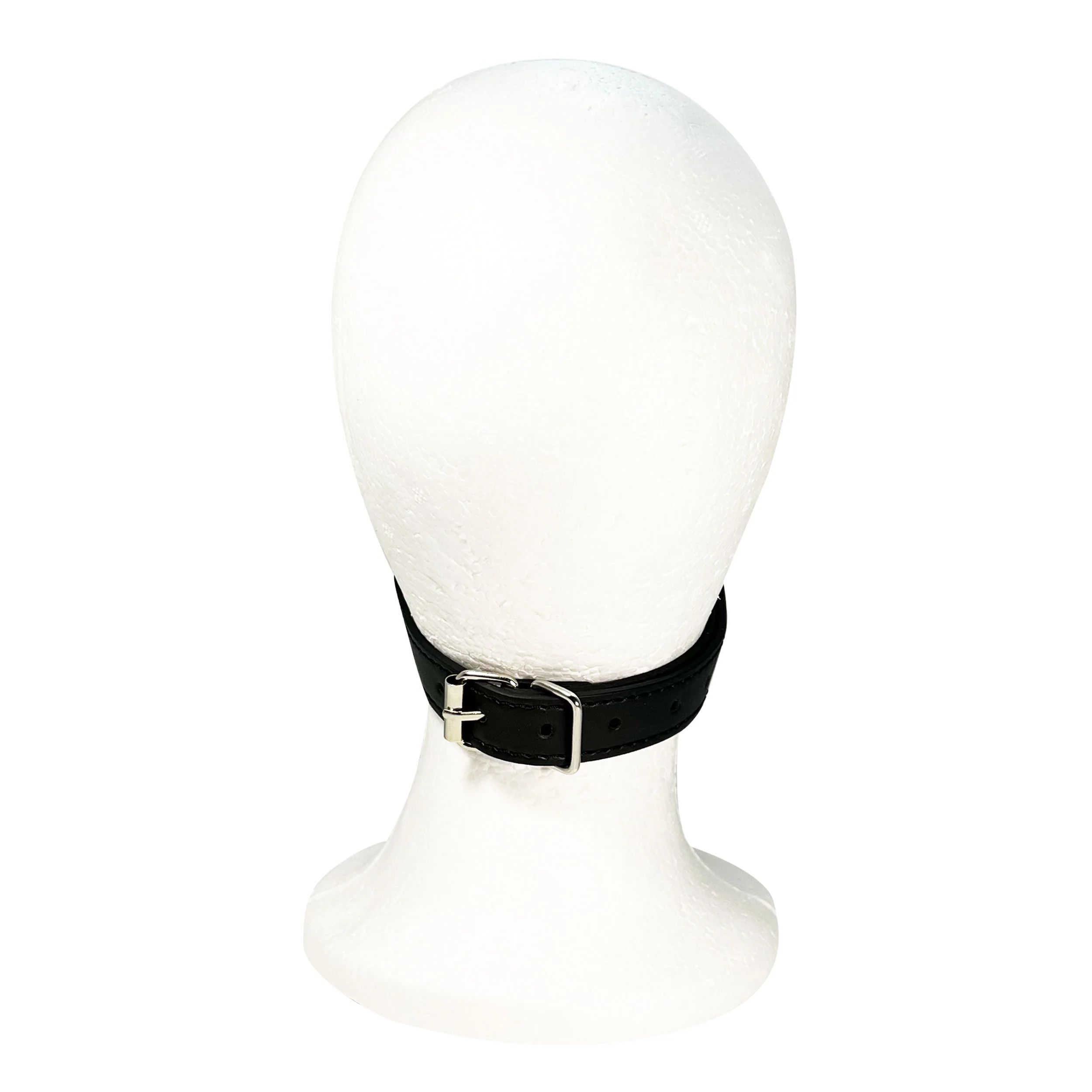 Rubber Ball Gag with Chin Strap by Fetish Pleasure Play in Black - Image 4