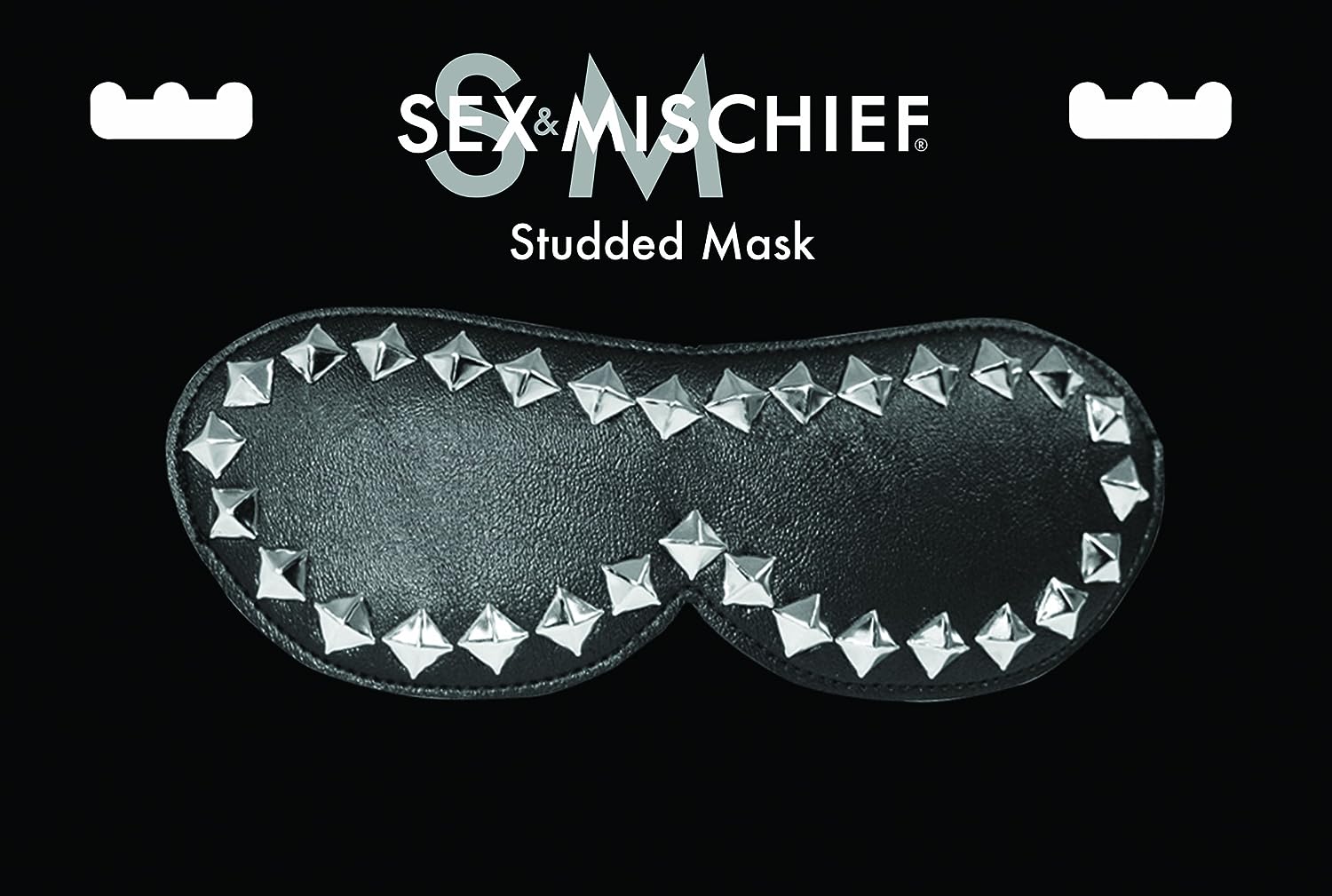 Sex & Mischief Studded Mask - Black - Image 3