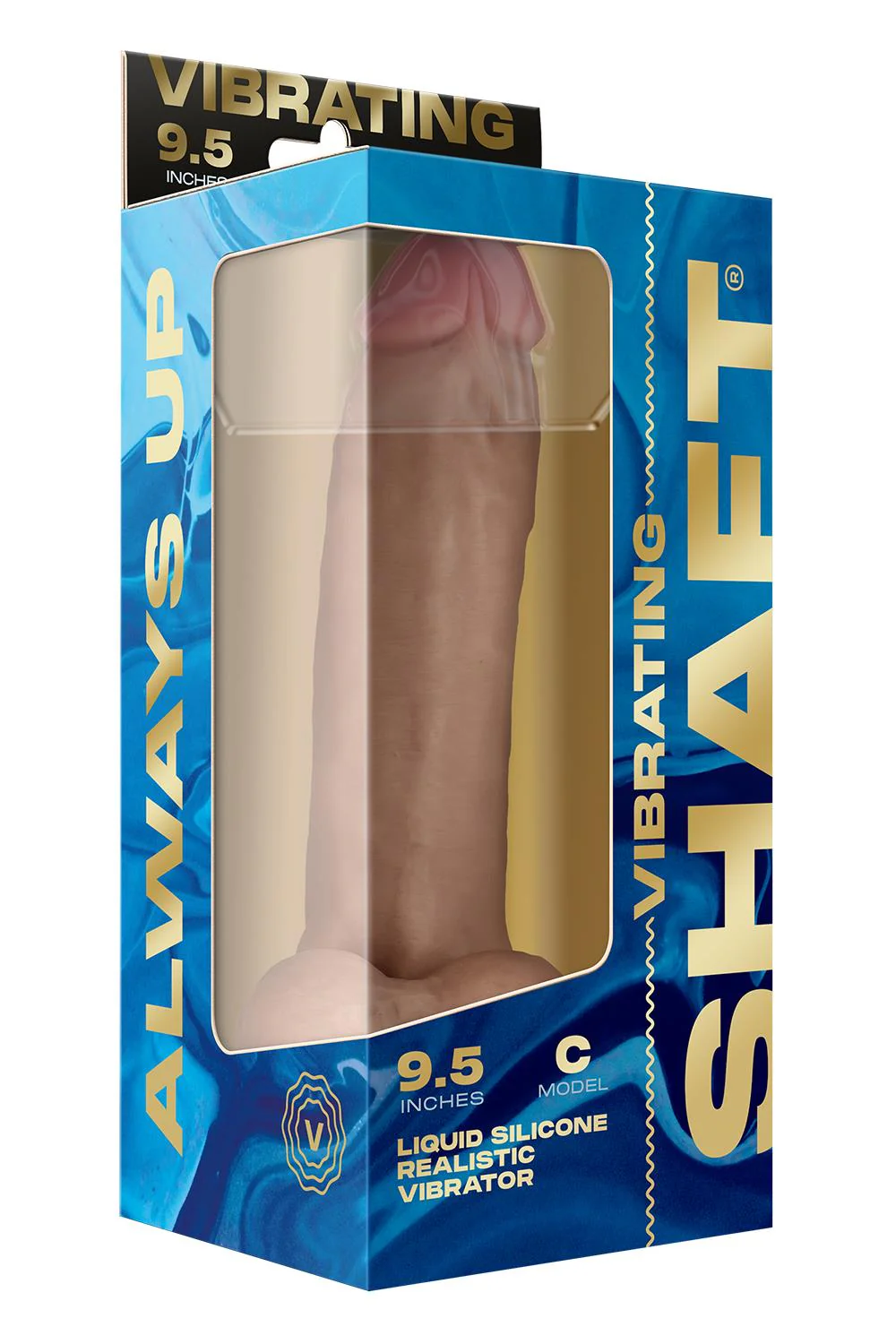 Shaft Vibrating Dildo Model C - 9.5" in Pine - Image 4